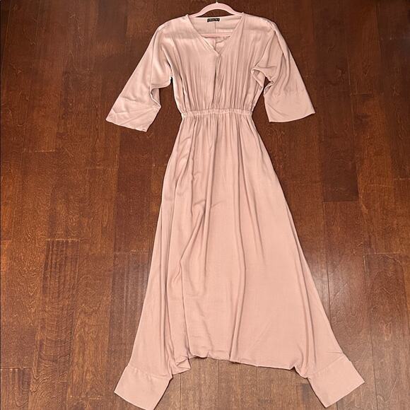 Erika Peña One Piece Harem Pant Jumpsuit 3/4 Sleeves Dusty Rose Size XS/Small